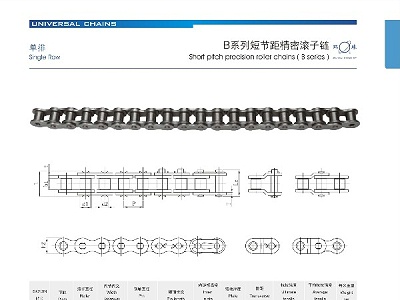 B系列短节距精密滚子链_单排