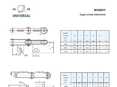 糖机链附件-输送链-环球链条-链条附件-链条厂家-非标定制-非标链条-链条定制-链条选型-链条型号-链条样册-链条尺寸-链条参数表