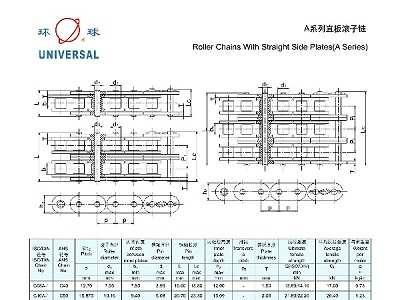 A系列直板滚子链