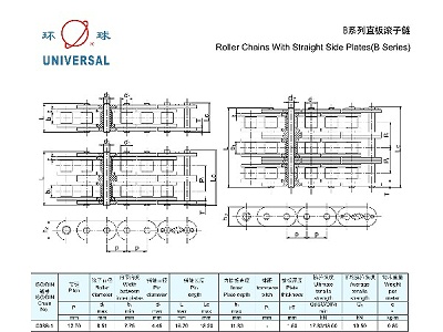 B系列直板滚子链