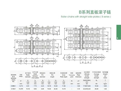 B系列直板滚子链
